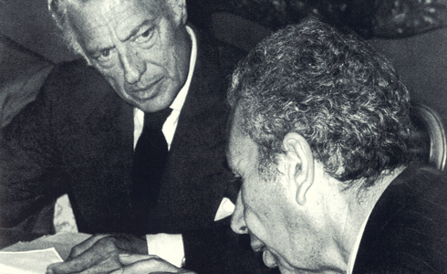 In 1976, in Rome, with the Prime Minister Aldo Moro, in order to discuss the difficult economic situation in Italy