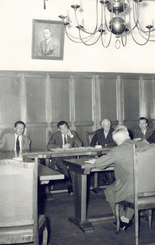 1960. With many of his old colleagues in the City Council of Villar Perosa