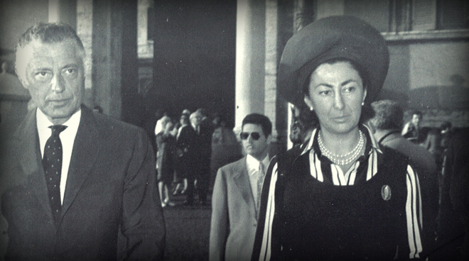 In Rome with his sister Maria Sole in Piazza del Quirinale in 1970