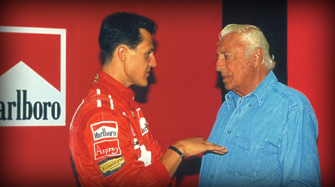 Gianni Agnelli con Michael Schumacher