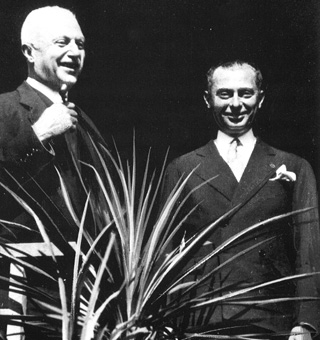 Senator Giovanni Agnelli and his son Edoardo at Villar Perosa.