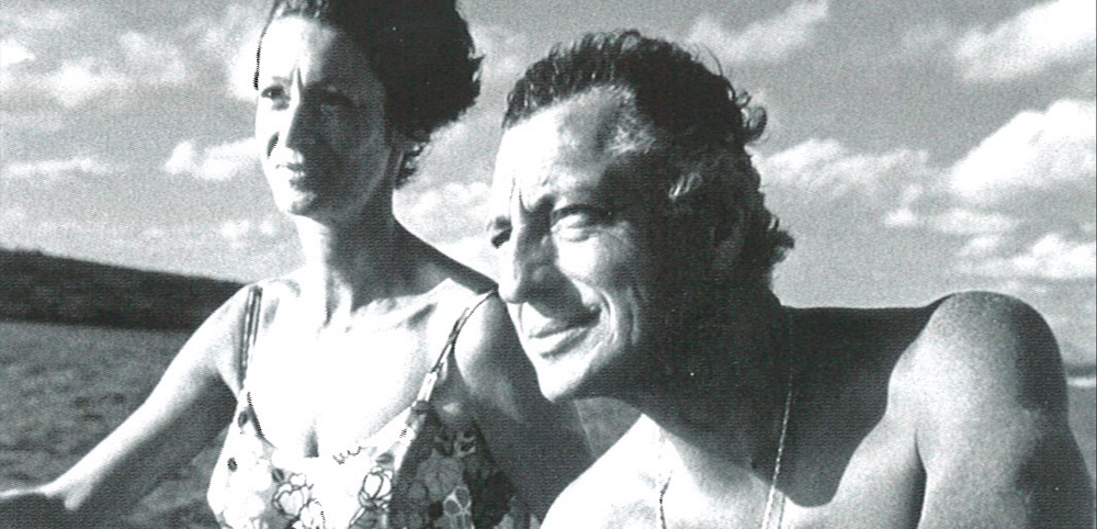 Gianni Agnelli e la moglie in barca