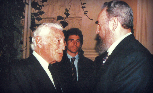 The Avvocato with Fidel Castro in Rome, during his Italian trip, in November 1996.