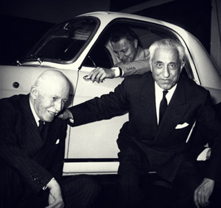 Gianni Agnelli presentazione della Bianchina nel 1957