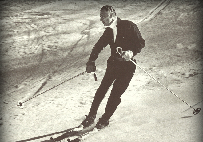 Gianni Agnelli sugli sci